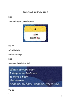 Tiếng Anh lớp 3 Unit 4: Lesson 9 trang 72 Explore Our World