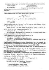Đề học sinh giỏi tỉnh Toán 12 chuyên năm 2024 – 2025 sở GD&ĐT Thừa Thiên Huế