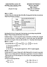 Đề khảo sát Toán 9 tháng 9 năm 2025 trường THCS Thăng Long – Hà Nội