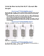 Vở bài tập Khoa học lớp 5 bài 46, 47: Lắp mạch điện đơn giản