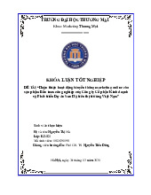 ĐỀ TÀI “Hoàn thiện hoạt động truyền thông marketing online cho sản phẩm Bồn inox công nghiệp của Công ty Cổ phần Kinh doanh và Phát triển Dự án Sơn Hà trên thị trường Việt Nam"