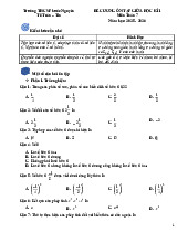 Đề cương giữa học kì 1 Toán 7 năm 2025 – 2026 trường THCS Phước Nguyên – TP HCM