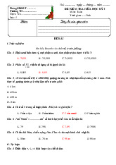 Đề thi giữa học kỳ 1 môn Toán lớp 5 năm học 2024 - 2025  | Bộ sách Chân trời sáng tạo