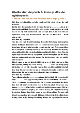 Mẫu Bài diễn văn phát biểu khai mạc đêm văn nghệ hay nhất