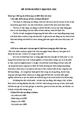 Đề cương Cuối kỳ Môn Giáo dục học | Đại học Văn hóa Hà Nội