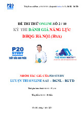 Đề thi thử HSA số 2