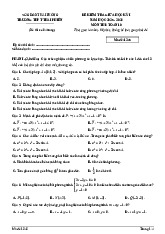 Đề giữa học kỳ 1 Toán 10 năm 2025 – 2026 trường THPT Thái Phiên – Hải Phòng