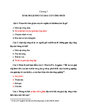 Bài Tập Chương 2: Sứ Mệnh Lịch Sử Giai Cấp Công Nhân | Chủ nghĩa xã hội khoa học