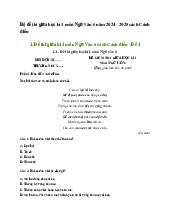 Bộ đề thi giữa học kì 1 môn Ngữ văn 6 năm 2024 - 2025 sách Cánh diều