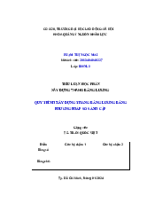 Tiểu luận học phần: Xây dựng thang bảng lương -  Quản trị nhận lực | Trường Đại học Lao động - Xã hội