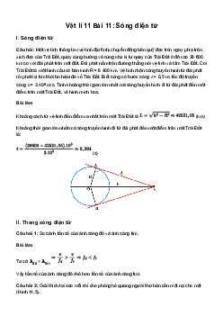 Vật lí 11 Bài 11: Sóng điện từ
