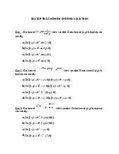 Đề cương bài tập trắc nghiệm giải tích chương 3
