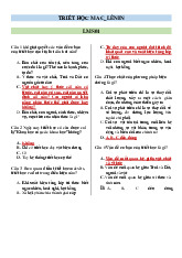 Trắc nghiệm môn Triết học Mác Lê-nin / Trường Đại học Kinh tế - Tài chính thành phố Hồ Chí Minh