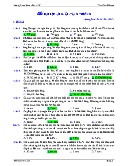 Top 46 bài tập lãi suất – tăng trưởng có đáp án và lời giải chi tiết