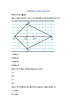 Đề thi học kì 2 môn Toán lớp 3  - Đề 1| Cánh Diều theo Thông tư 27