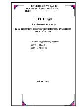 Phân tích báo cáo tài chính công ty cổ phần viễn thông FPT | Tiểu luận Môn Tài chính doanh nghiệp - Học viện Chính sách và Phát triển
