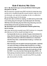 Câu hỏi bài tập môn Kinh tế chính trị Mác Lênin | Học viện tài chính