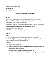 Phân tích định vị thương hiệu Môn Quản trị thương hiệu | Đại học Tài nguyên và Môi trường Hà Nội