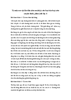 Tả con vật em đã được quan sát trên ti vi lớp 4 Hay Nhất | Tập làm văn 4