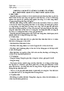 Giáo án Lịch sử 10 sách Chân trời sáng tạo (HKI)