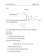 Đề ôn tập cuối kì tự luận | Môn toán cao cấp