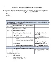 Báo cáo chuyên đề dành cho sinh viên.Trường Đại học Nguyễn Tất Thành