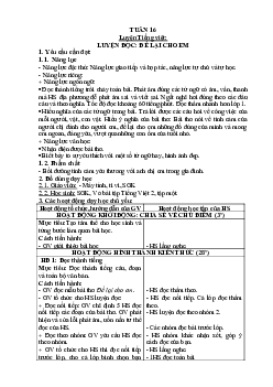 Giáo án buổi 2 Tiếng Việt 2 sách Cánh diều | Tuần 16