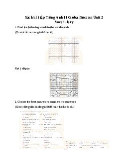 Giải Unit 2 Vocabulary | Sách bài tập Tiếng Anh 11 Global Success