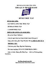 Mẫu hồ sơ thực tập - Môn Thị trường và các định chế tài chính - Đại Học Kinh Tế - Đại học Đà Nẵng