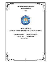 Xây Dựng Thương Hiệu Dịch Vụ Xả Stress Oterday | Bài thảo luận quản trị thương hiệu