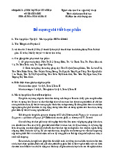 Đề cương chi tiết | Môn Vật lý đại cương 2, 3 - Đại học Sư phạm Kỹ thuật Thành phố Hồ Chí Minh