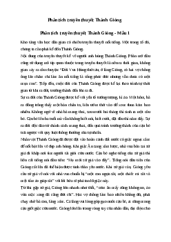Văn mẫu lớp 6: Phân tích truyền thuyết Thánh Gióng (6 mẫu) | Kết nối tri thức