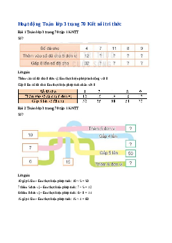 Giải SGK môn Toán 3 - Bài 24: Gấp một số lên một số lần | Kết nối tri thức