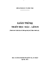 Giáo trình Triết học MLN (hệ không chuyên LLCT - Bộ GD&ĐT) - Triết học Mác - Lênin | Trường Đại Học Công Đoàn