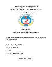 Phân tích tính tất yếu và đặc trưng của thời kì quá độ lên chủ nghĩa xã hội. Liên hệ với Việt Nam | Bài tập lớn môn Chủ nghĩa xã hội Neu