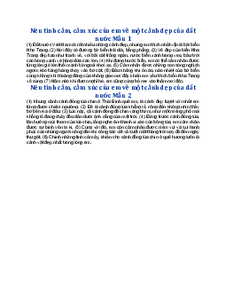 Viết một đoạn văn ngắn nêu tình cảm, cảm xúc của em về một cảnh đẹp của đất nước - Tập làm văn lớp 3 Kết nối tri thức