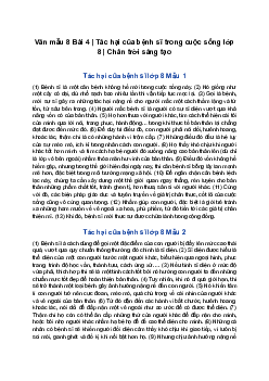 Văn mẫu 8 | Tác hại của bệnh sĩ trong cuộc sống