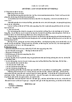 Phiếu học tập Ngữ văn 8 học kỳ 1