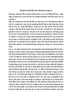 Thuật lại một tiết học của lớp em | Tập làm văn 4