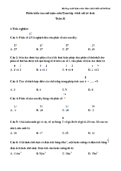 Bài tập cuối tuần Toán lớp 4 Kết nối tri thức - Tuần 32 (Nâng cao)