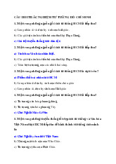 Đề cương môn Tư tưởng Hồ chí minh - Trường Đại học lao động -  xã hội.