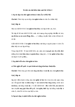 Giải Lịch sử 11 Bài 2: Sự xác lập và phát triển của chủ nghĩa tư bản | Chân trời sáng tạo