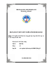 Chủ nghĩa xã hội khoa học trong giai cấp công nhân hiện nay và sự vận dụng của bản thân | Tiểu luận môn Chủ nghĩa xã hội Neu