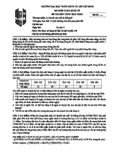 Đề thi cuối kỳ học phần Lý thuyết xác suất & thống kê năm 2024 - 2025 | Đại học ngân hàng Thành phố Hồ Chí Minh