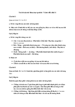 Giải Khoa học tự nhiên 7 Bài 31: Sinh trưởng và phát triển ở động vật | Cánh diều