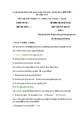 Đề thi học kỳ 2 môn Lịch sử & Địa Lý lớp 8 năm học 2024 - 2025 | Bộ sách Chân trời sáng tạo