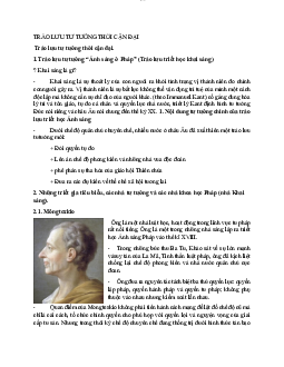 Trào lưu tư tưởng thời cận đại  | Đại học Sư Phạm Hà Nội