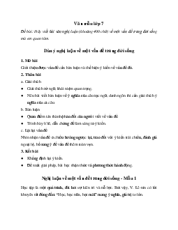 Hãy viết bài văn nghị luận khoảng 400 chữ về một vấn đề trong đời sống mà em quan tâm | Văn mẫu lớp 7 Chân trời sáng tạo