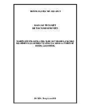 BÁO CÁO NCKH  k65 Trường Đại học Mỏ Địa Chất