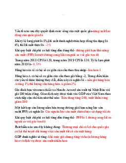 Đề cương ổn tập môn Kinh tế học đại cương ( có đáp án ) | Đại học Thăng Long